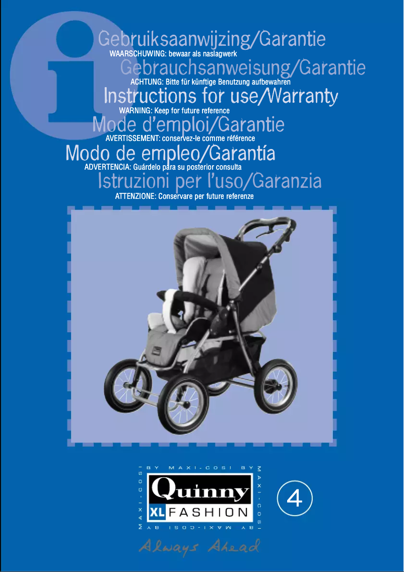 Página 1 del manual Manual de usuario Quinny XL Fashion 4