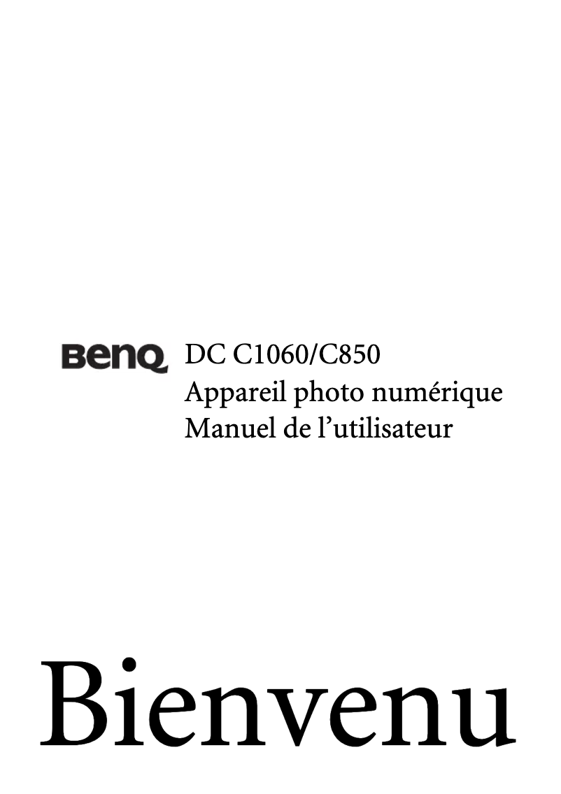Page 1 de la notice Manuel utilisateur BenQ DC C850