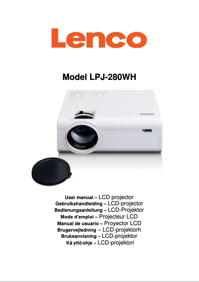 Page 1 de la notice Manuel utilisateur Lenco LPJ-280WH