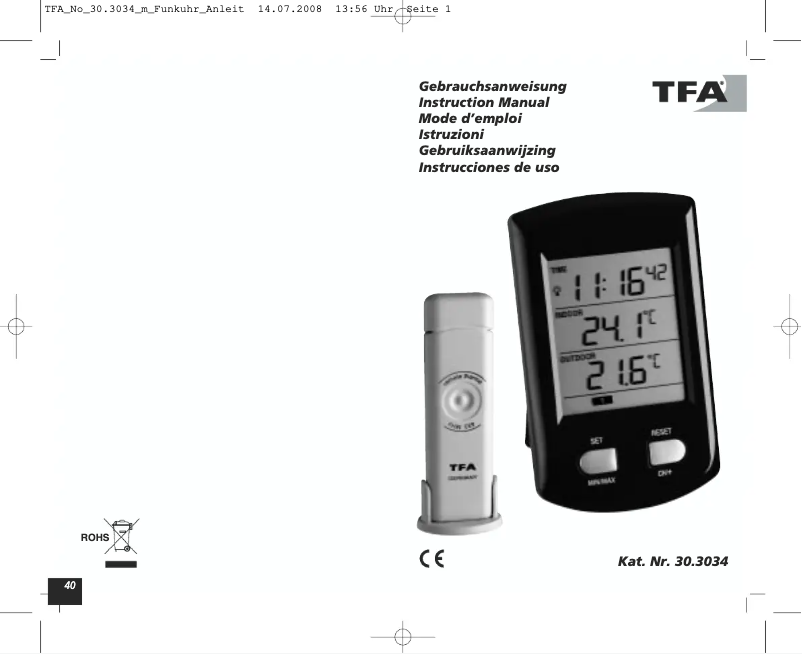 Página 1 del manual Manual de usuario TFA 30.3034.01