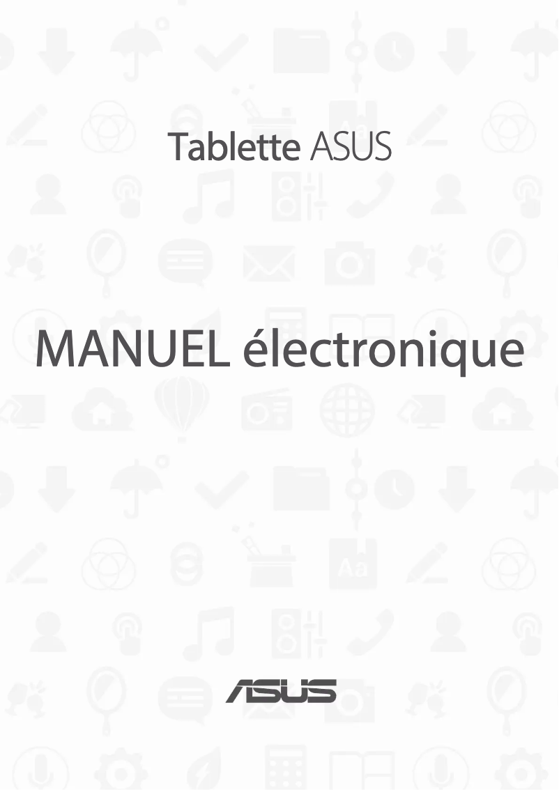 Page 1 de la notice Manuel utilisateur Asus ZenPad 7.0 Z370KL