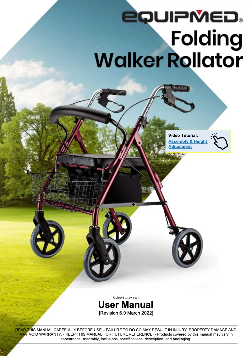 Image de la première page du manuel de l'appareil Assureline