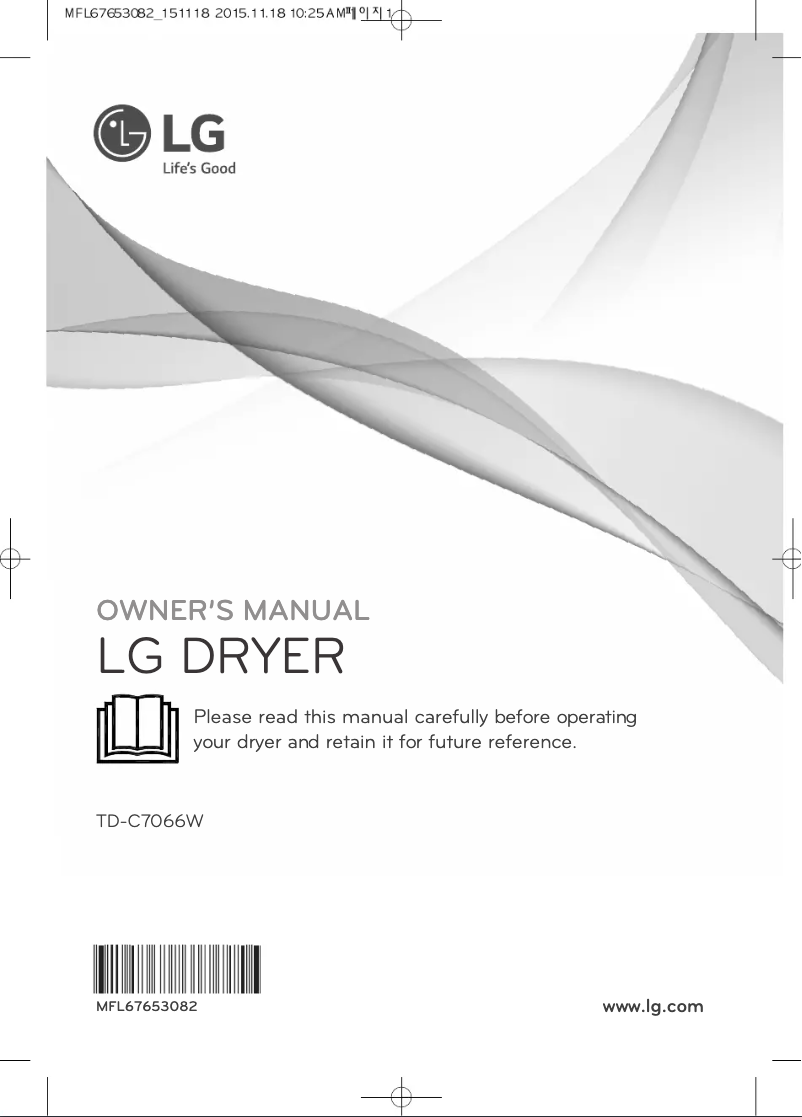Page 1 de la notice Manuel utilisateur LG TD-C7066W