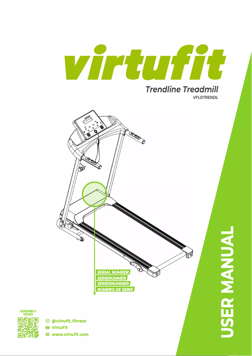 Page 1 de la notice Manuel utilisateur VirtuFit Trendline
