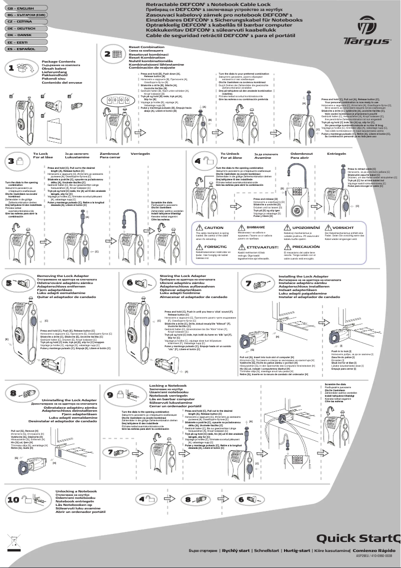 Página 1 del manual Manual de usuario Targus ASP29EU