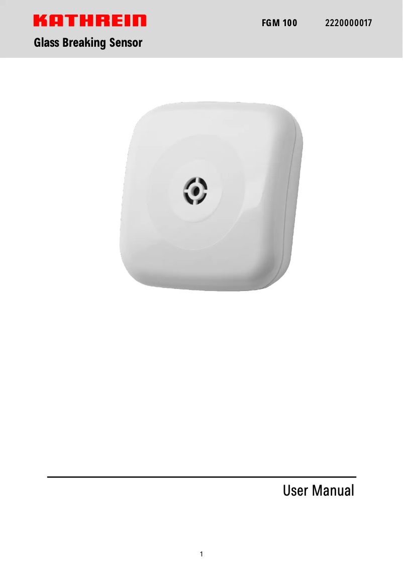 Image de la première page du manuel de l'appareil FGM 100