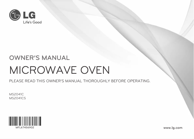 Page n°1 - Manuel utilisateur LG MS2041CS