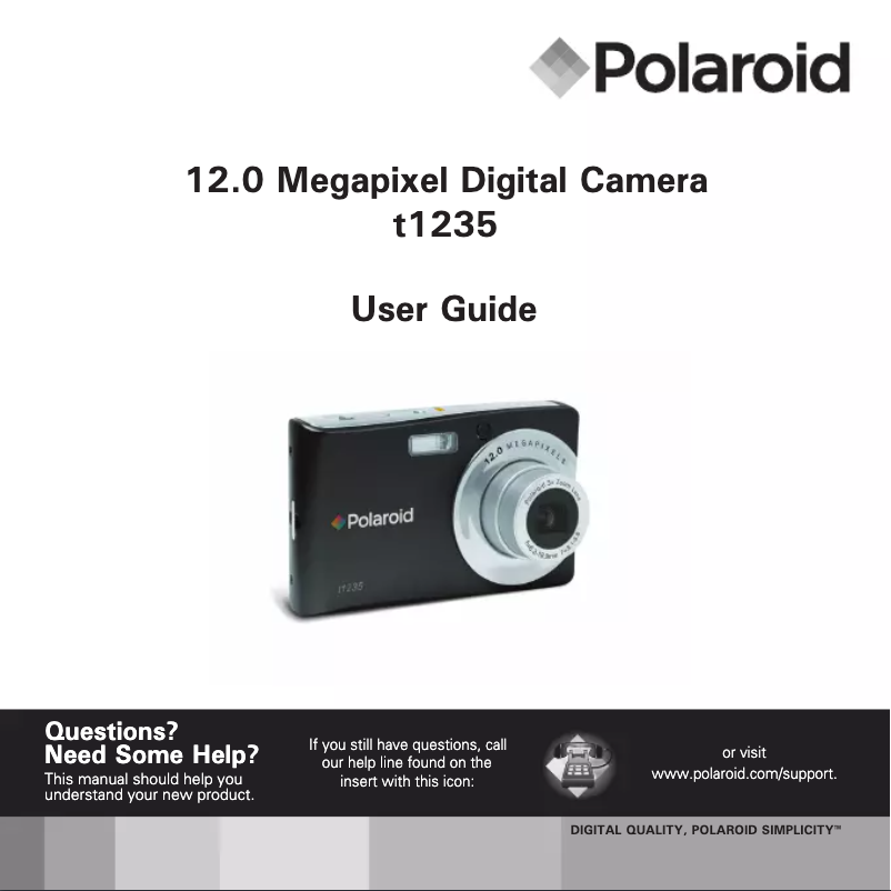 Page 1 de la notice Manuel utilisateur Polaroid t1235