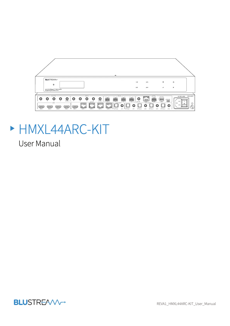 Image de la première page du manuel de l'appareil HMXL44ARC-KIT