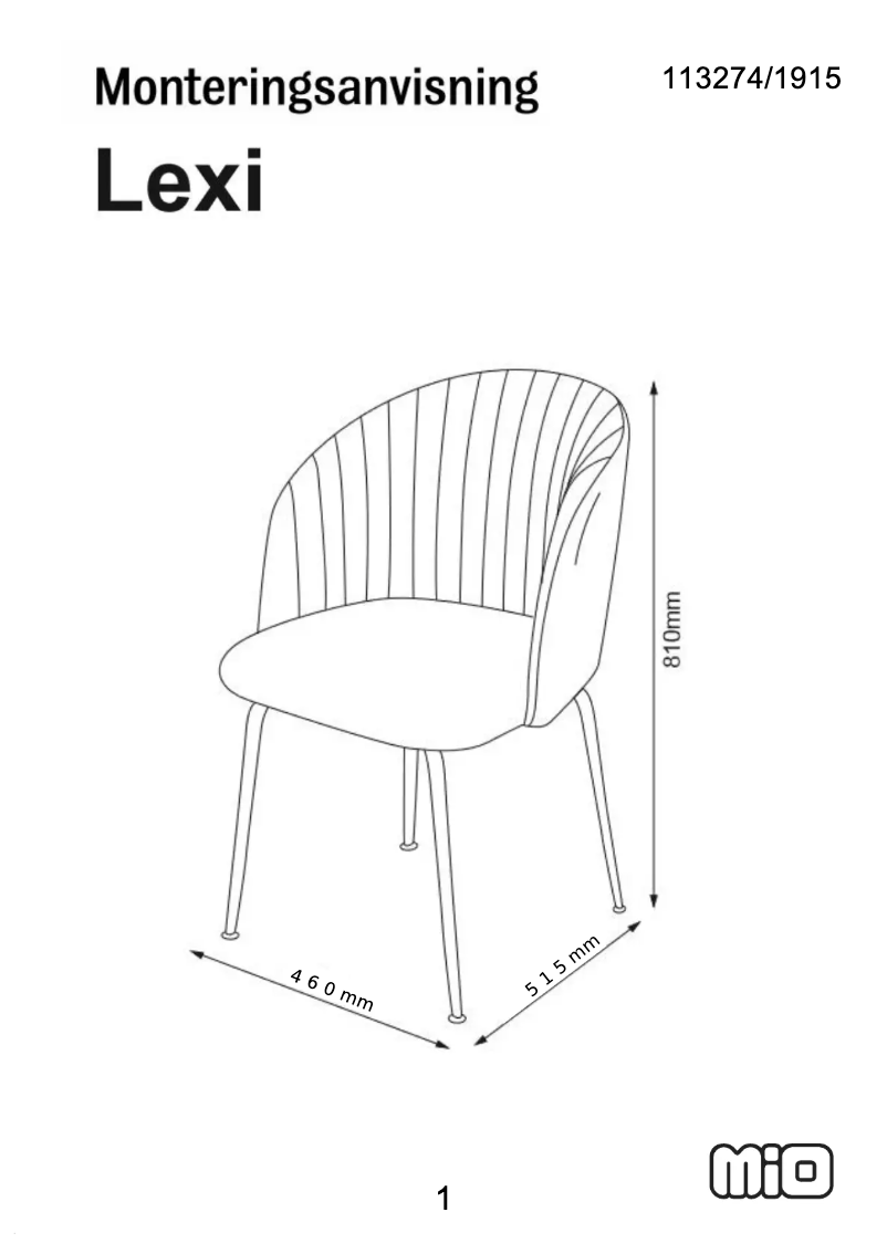 Image de la première page du manuel de l'appareil Lexi