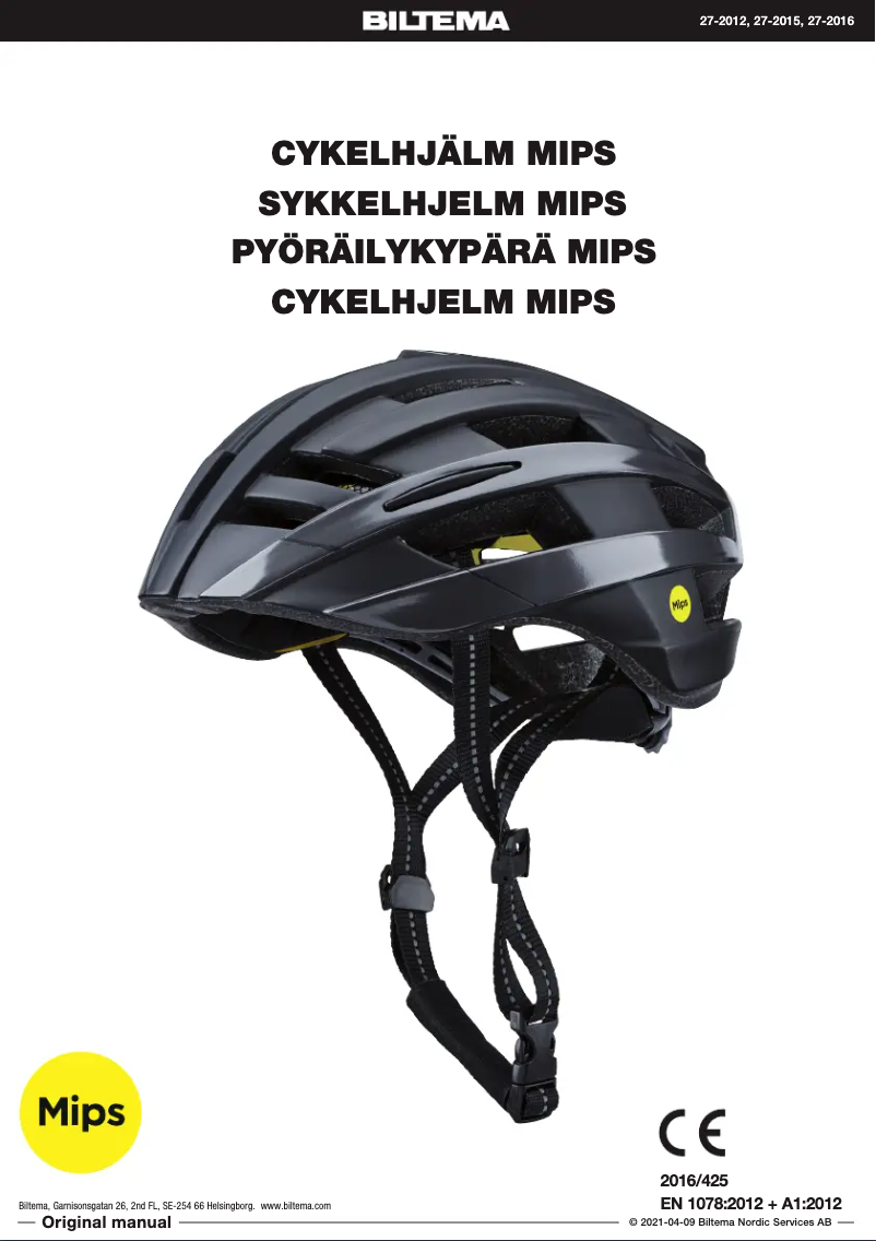 Page 1 of the manual User Manual Biltema 27-2012