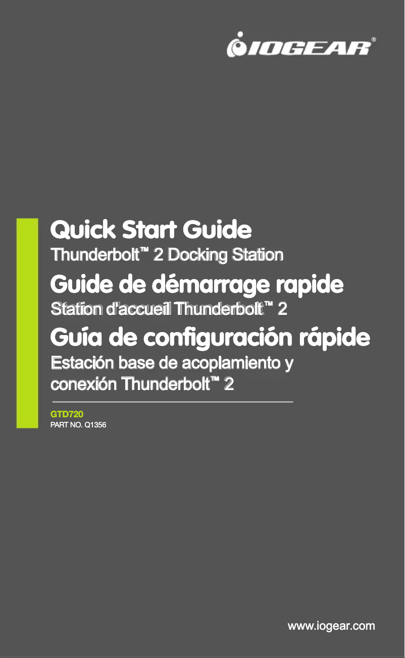 Page n°1 - Manuel utilisateur iogear GTD720