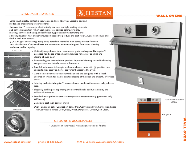 Page n°1 - Fiche technique Hestan KSO30