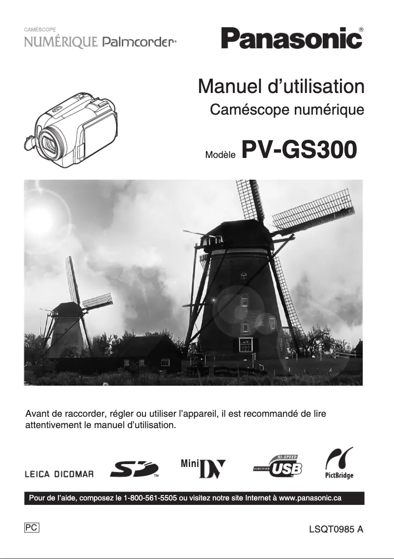 Image de la première page du manuel de l'appareil PV-GS300