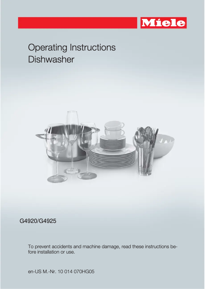 Página 1 del manual Manual de usuario Miele G 4925 U Futura