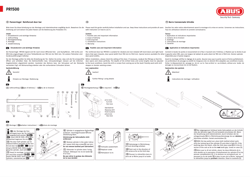 Page 1 de la notice Mode d'emploi Abus PR1500
