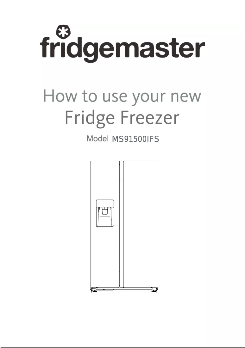 Page n°1 - Manuel utilisateur Fridgemaster MS91500IFS