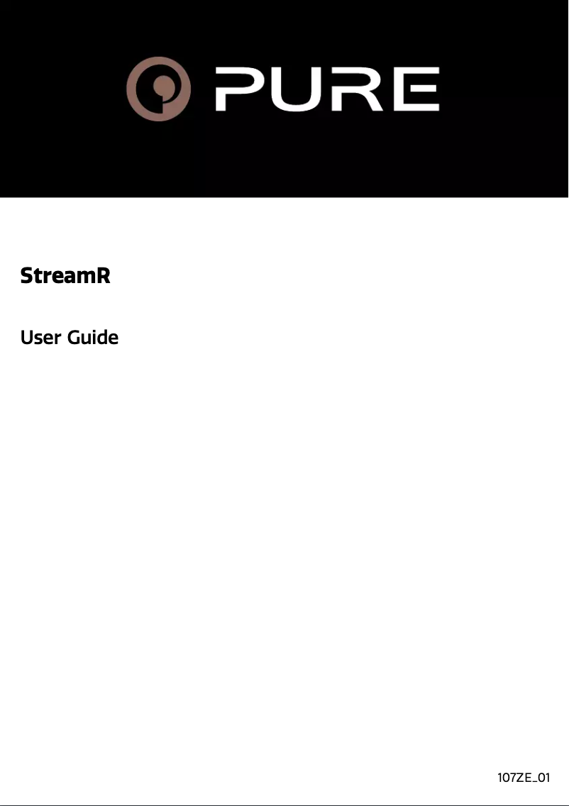 Image de la première page du manuel de l'appareil StreamR