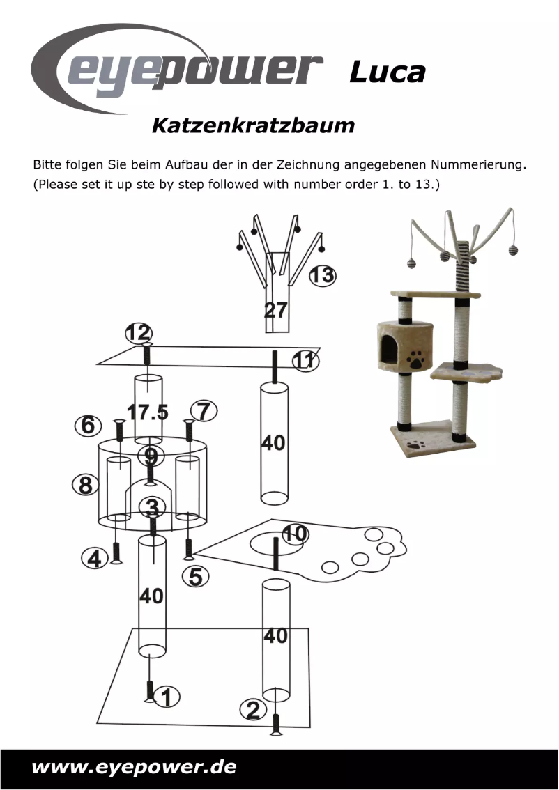 Page n°1 - Manuel utilisateur Eyepower Luca