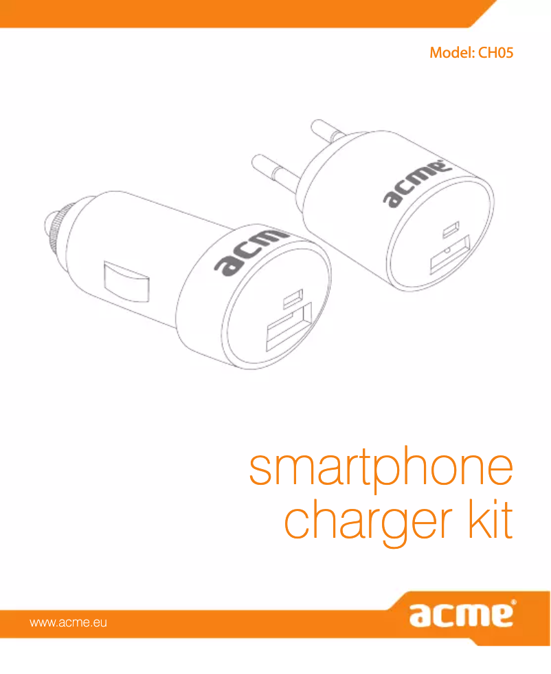 Page 1 de la notice Manuel utilisateur Acme Made CH05