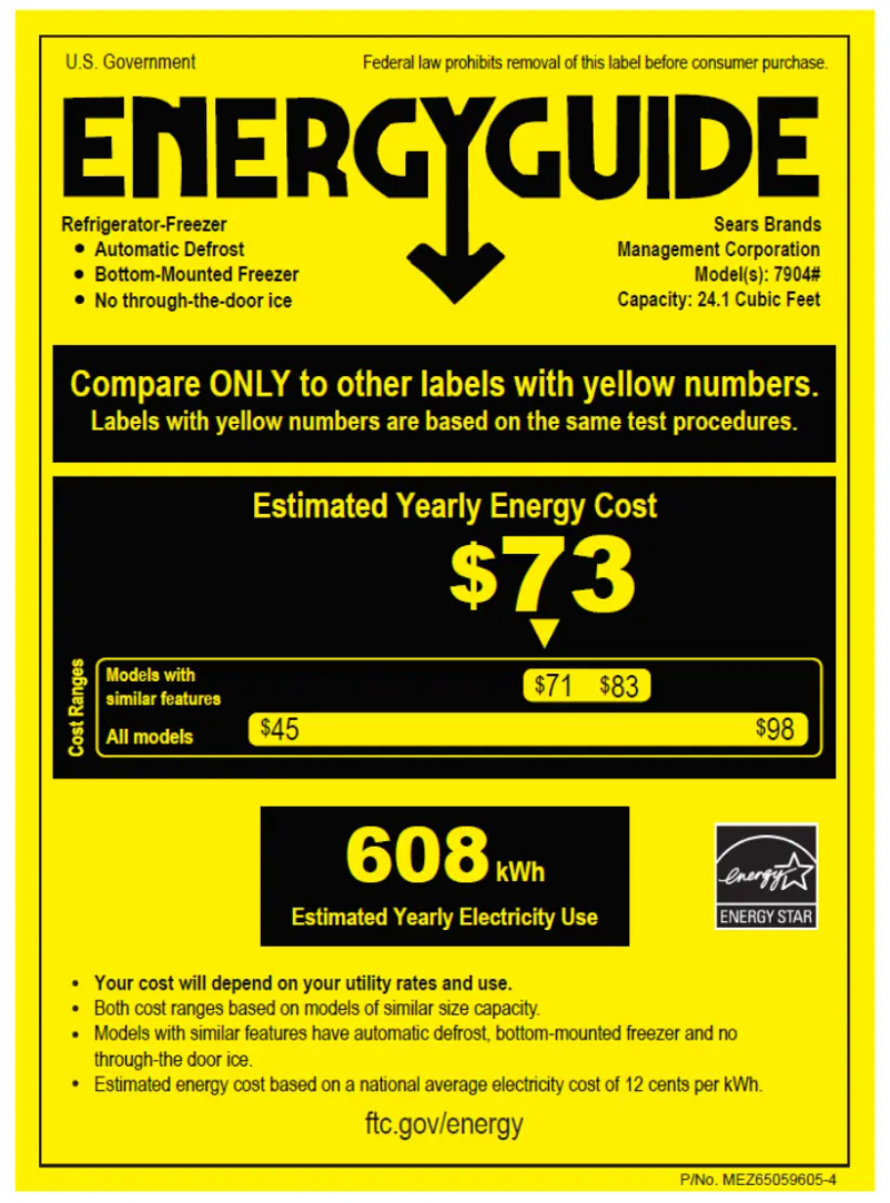 Page 1 de la notice Manuel utilisateur Kenmore 79043