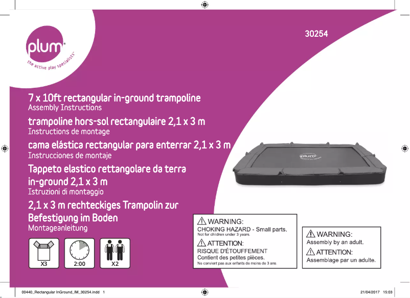 Page n°1 - Manuel utilisateur Plum 30254