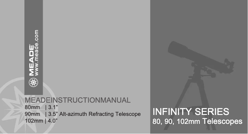 Page n°1 - Manuel utilisateur Meade Infinity 90mm