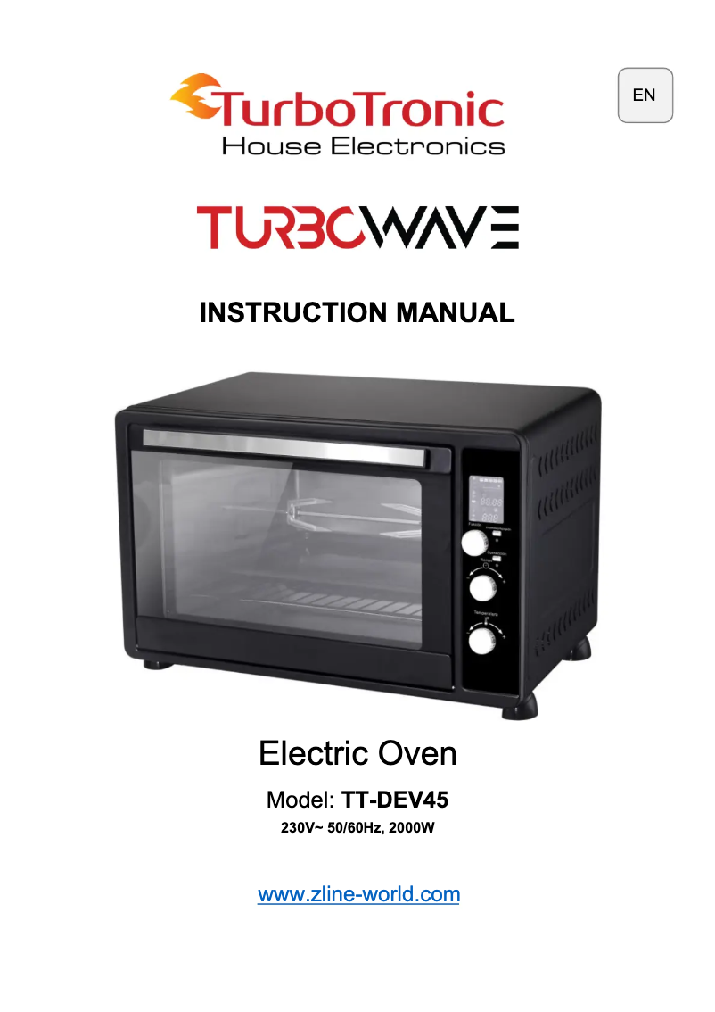 Page n°1 - Manuel utilisateur TurboTronic TurboWave TT-DEV45