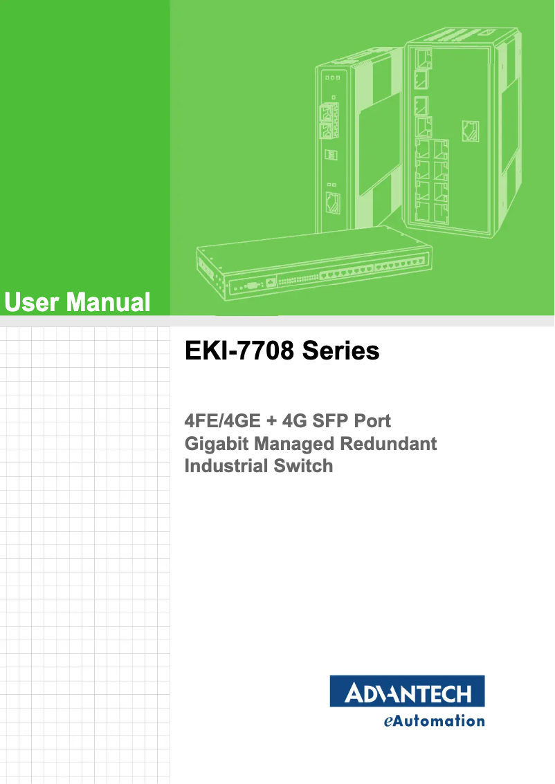 Page n°1 - Manuel utilisateur Advantech EKI-7708G-4FI-AE