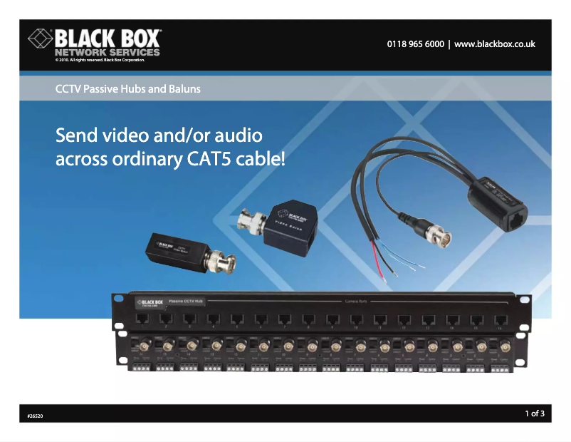 Page n°1 - Manuel utilisateur Black Box IC440A