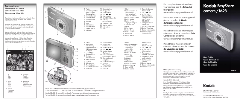 Image de la première page du manuel de l'appareil EasyShare M23