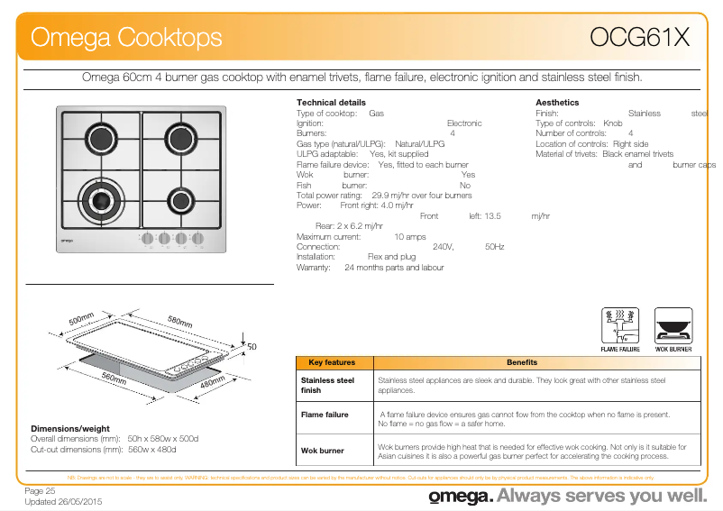 Image de la première page du manuel de l'appareil OCG61X