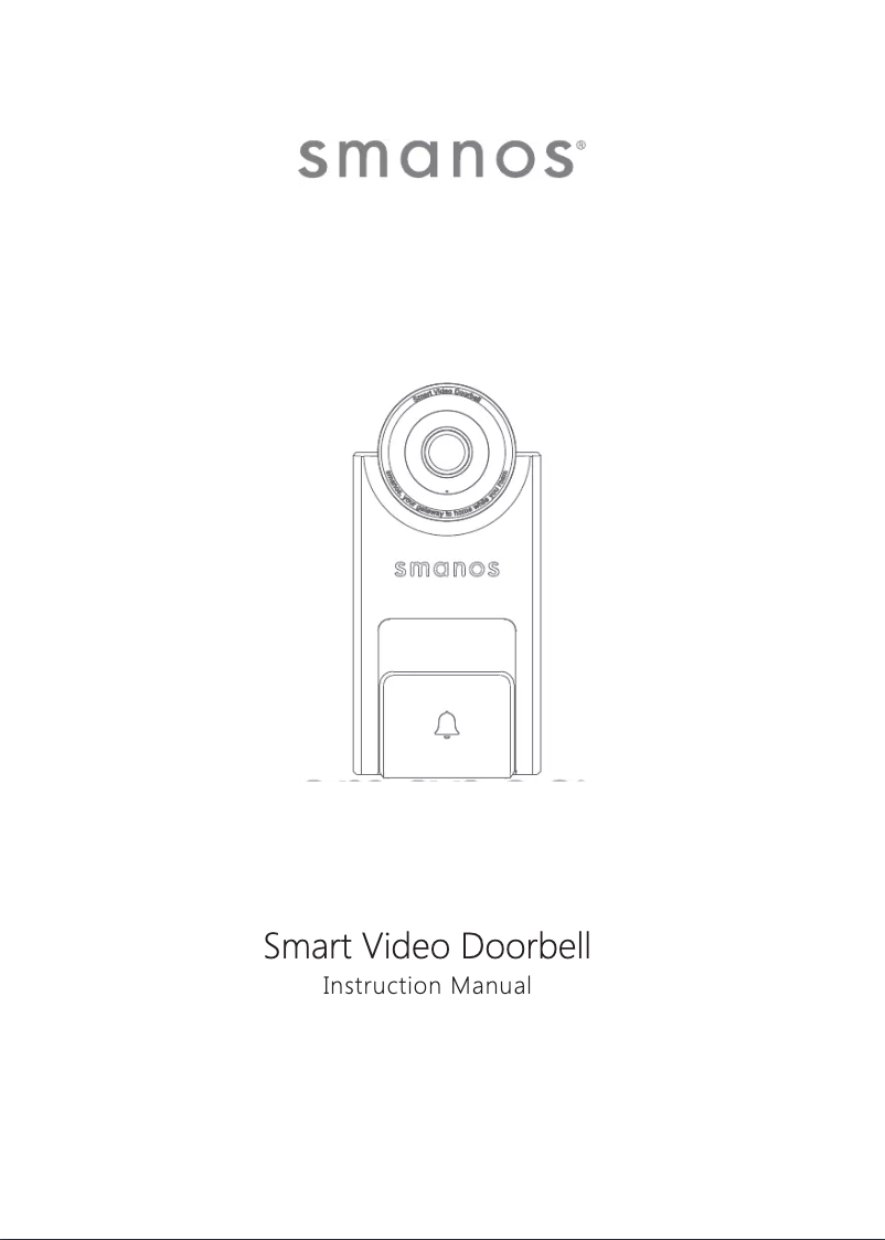 Page 1 de la notice Manuel utilisateur smanos Smart Video Doorbell DB-20