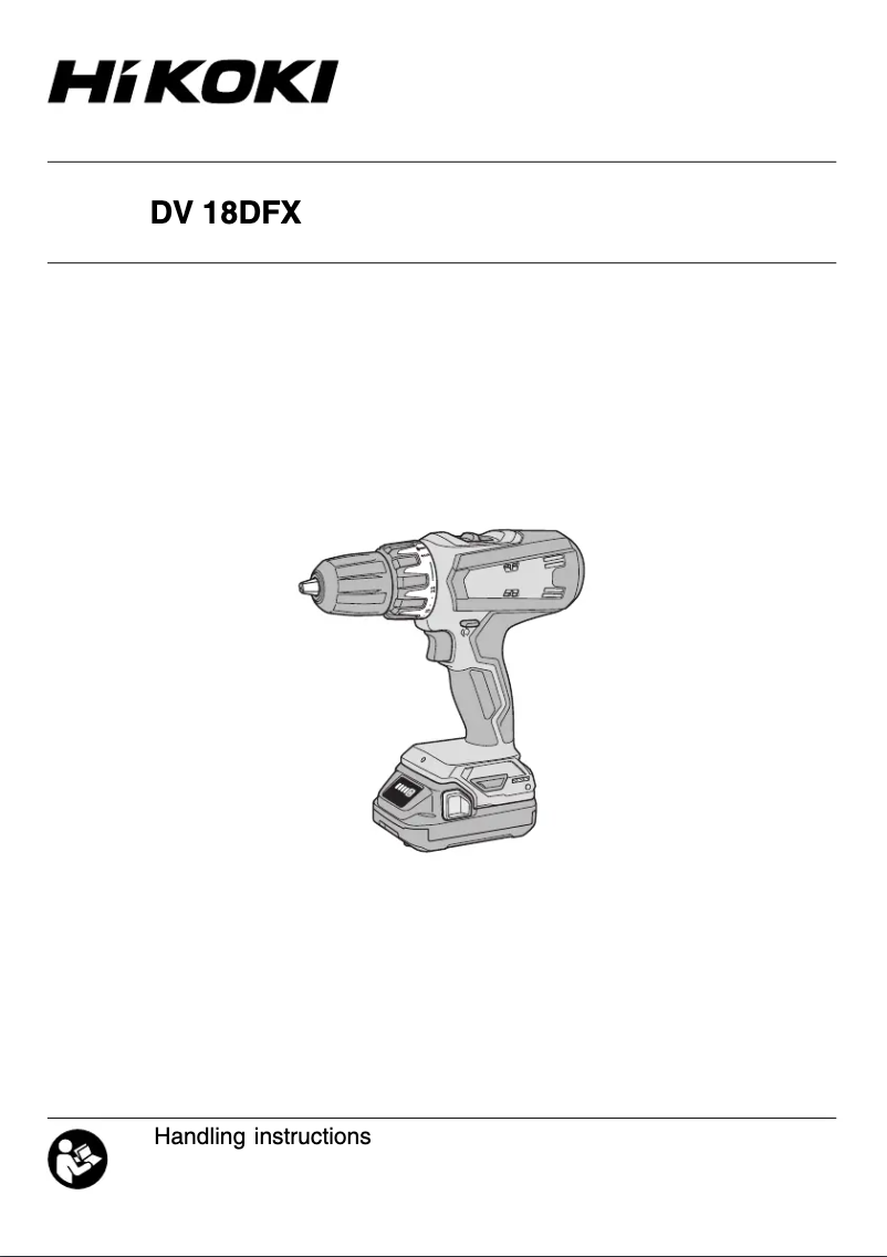 Page n°1 - Manuel utilisateur HiKOKI DV18DFX