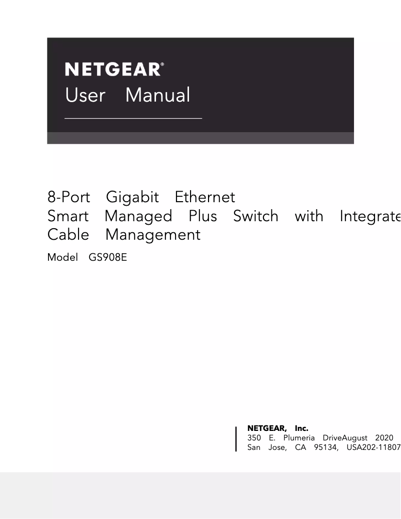 Page n°1 - Manuel utilisateur Netgear GS908E