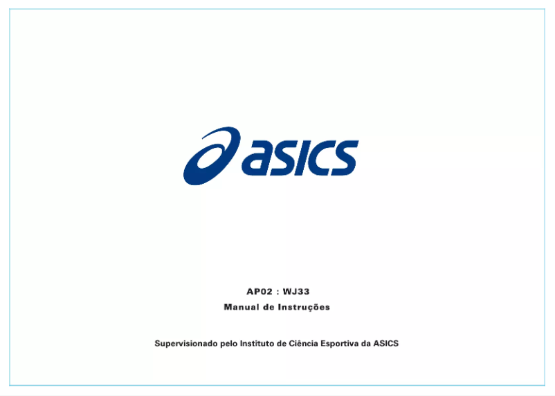 Page 1 de la notice Manuel utilisateur Asics AP02