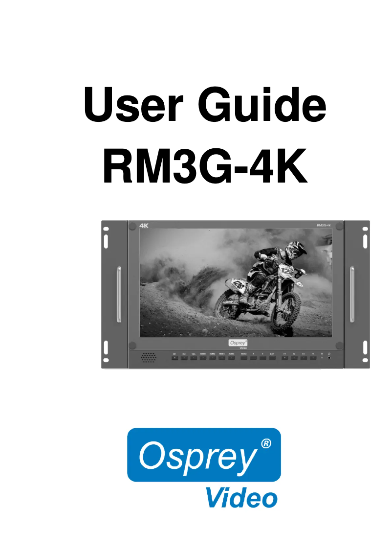 Image de la première page du manuel de l'appareil RM3G-4K