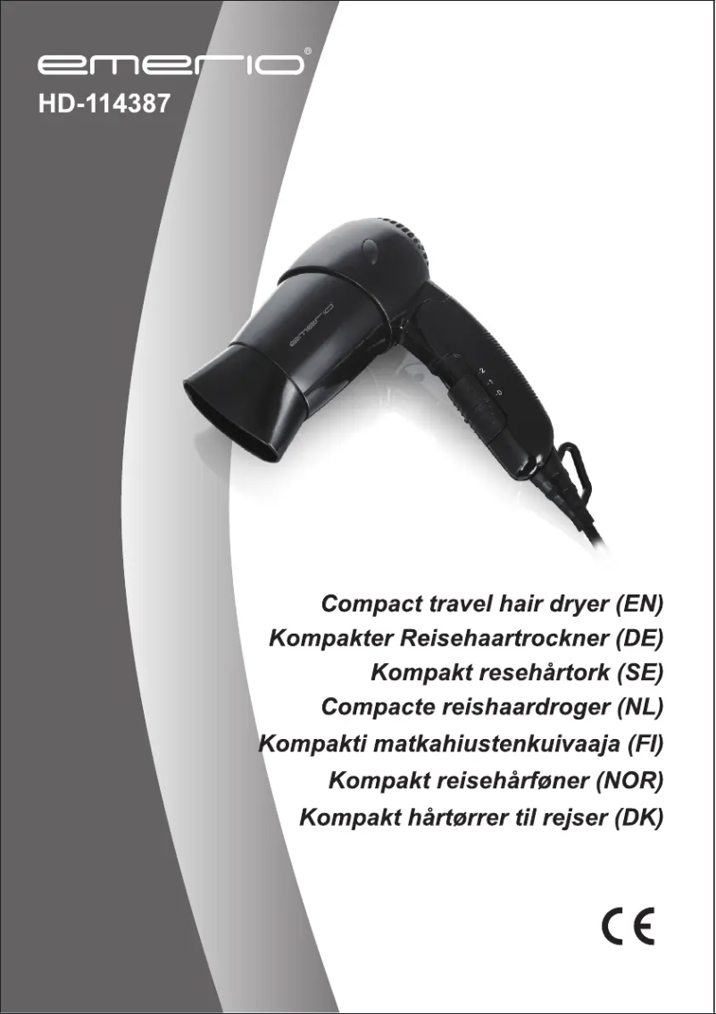 Page 1 de la notice Manuel utilisateur Emerio HD-114387