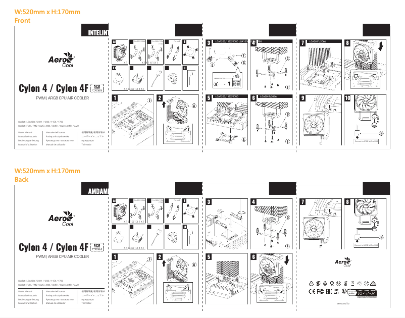 Page 1 de la notice Manuel utilisateur AeroCool Cylon 4