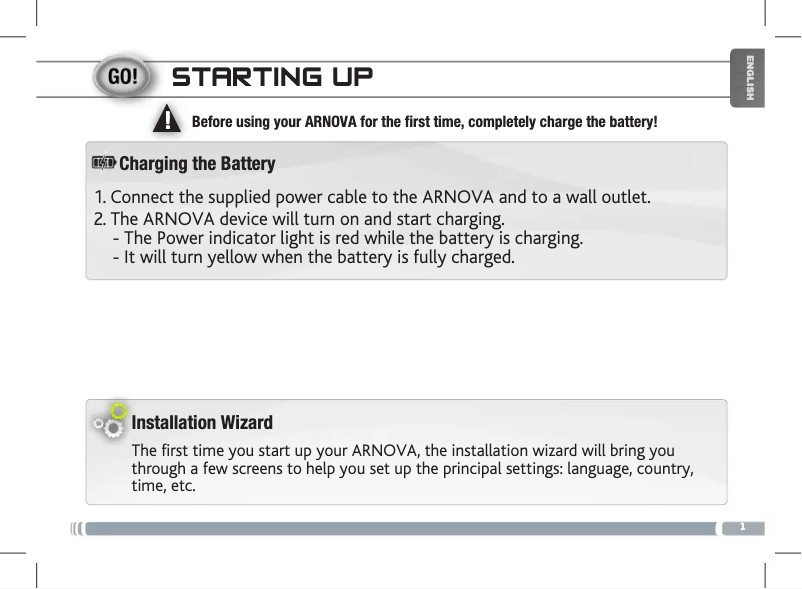 Page n°1 - Manuel utilisateur Archos Arnova 7F G3