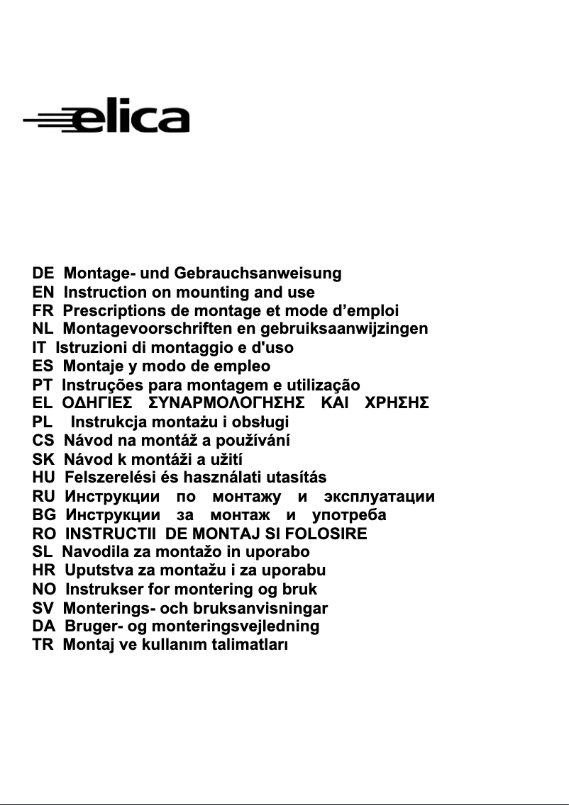 Page 1 de la notice Manuel utilisateur Elica TRIBE ISLAND IX/A/90