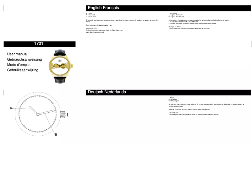 Page 1 de la notice Manuel utilisateur Davis Stanley 1701