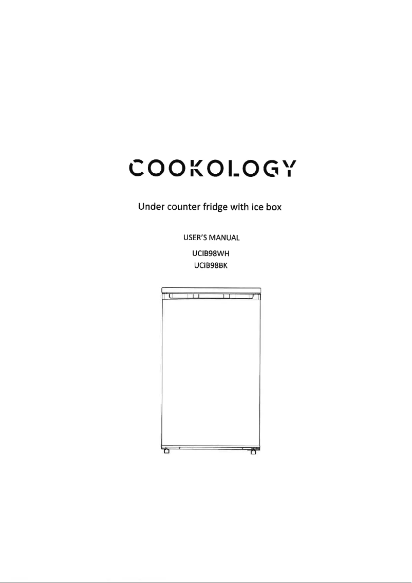 Page 1 de la notice Manuel utilisateur Cookology UCIB98WH