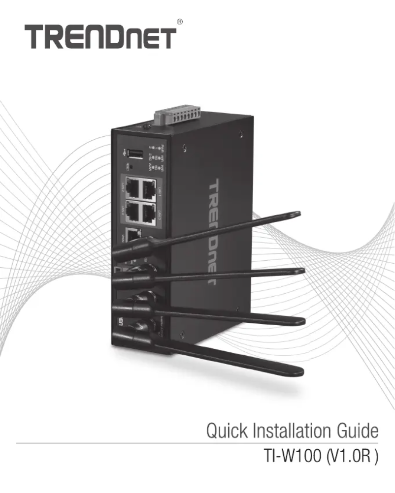 Page 1 de la notice Manuel utilisateur TRENDnet TI-W100