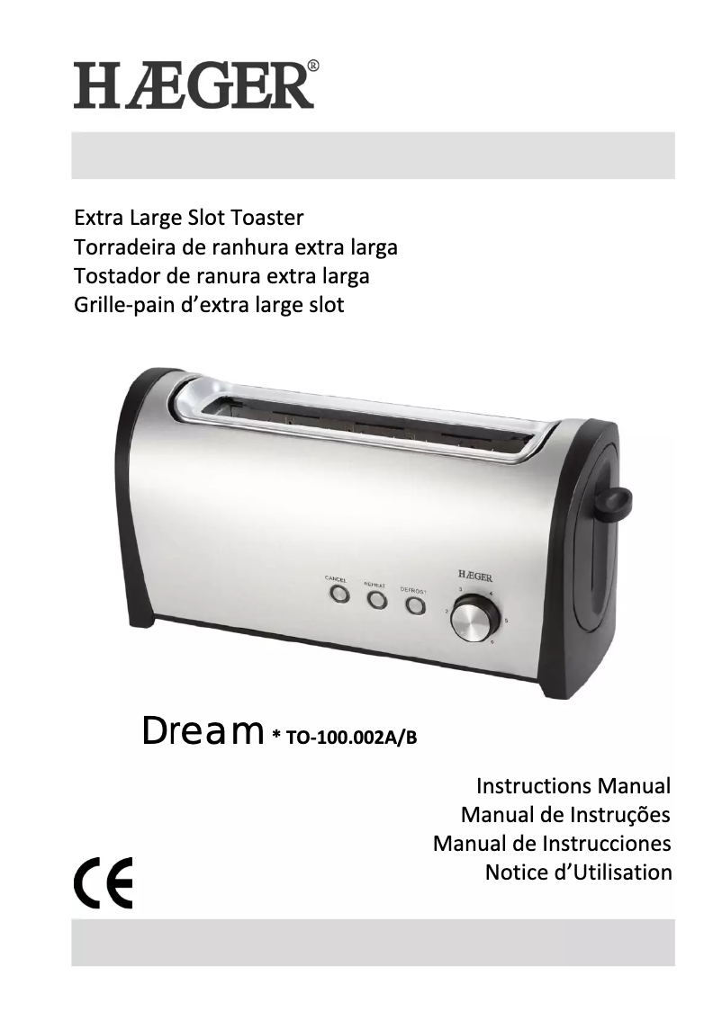 Image de la première page du manuel de l'appareil Dream TO-100.002B