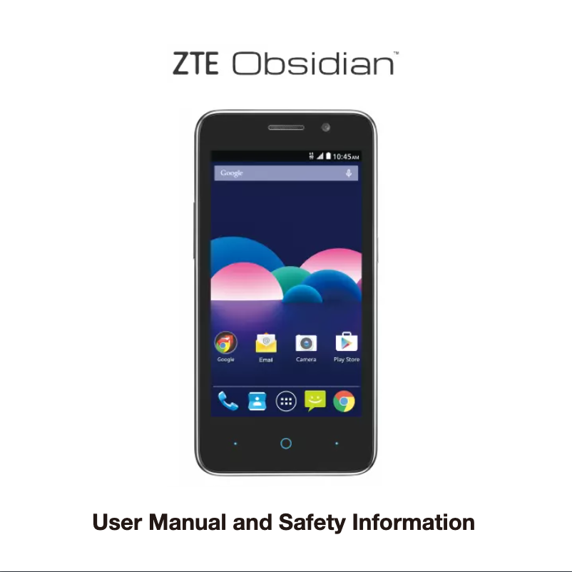 Image de la première page du manuel de l'appareil Obsidian