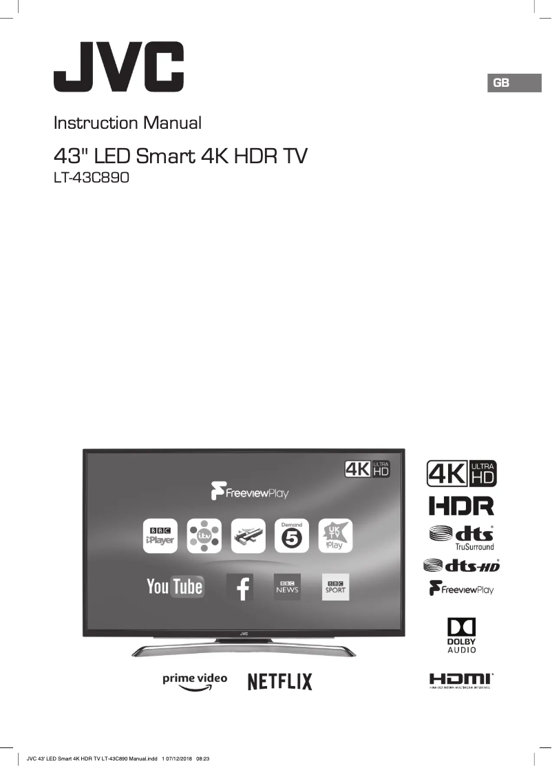 Page n°1 - Manuel utilisateur JVC LT-43C890