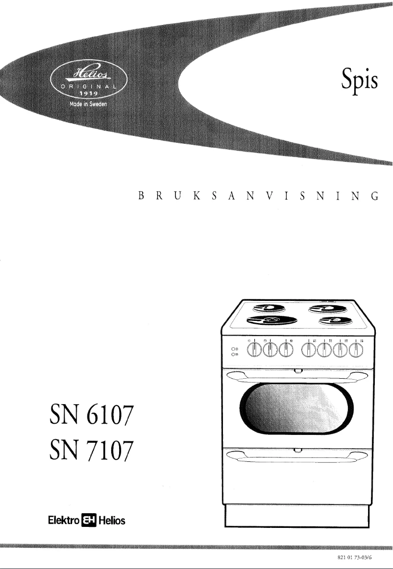 Page n°1 - Manuel utilisateur Elektro Helios SN7107