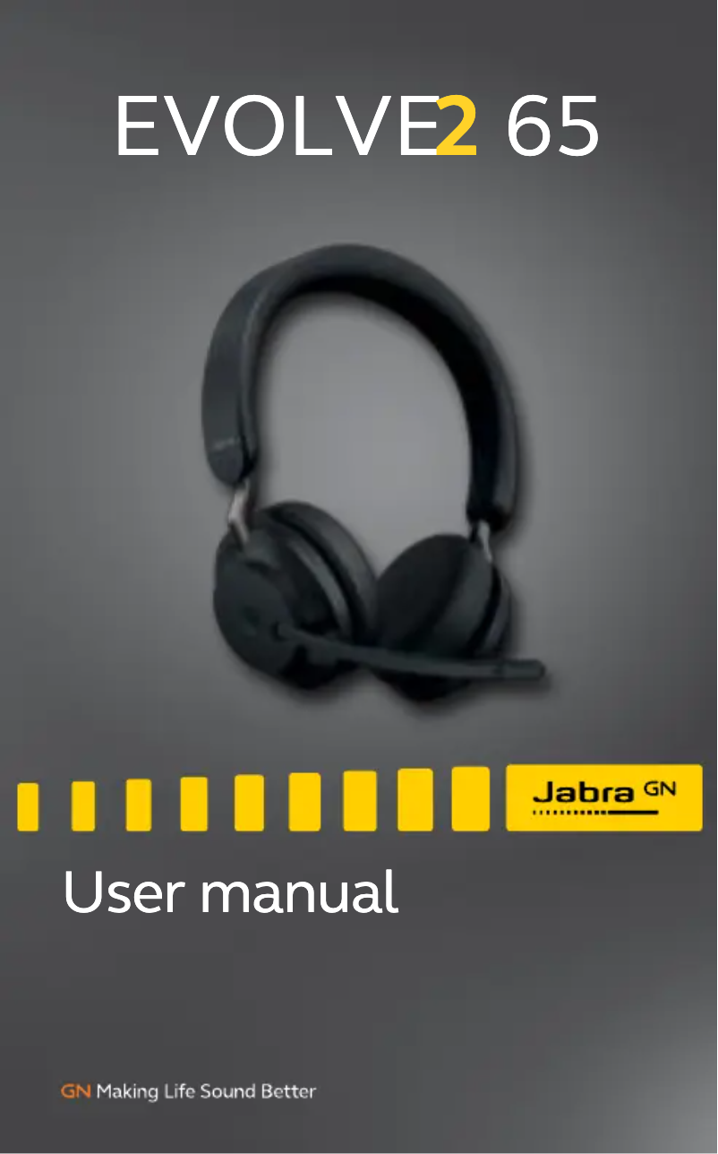 Page 1 de la notice Manuel utilisateur Jabra EVOLVE 2 65