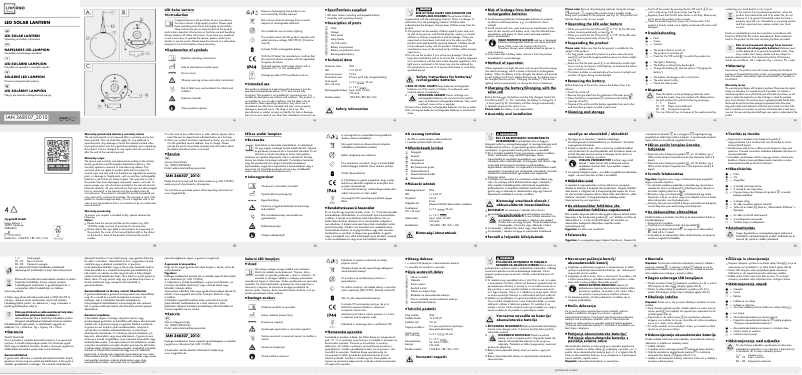 Page 1 de la notice Manuel utilisateur Livarno Lux IAN 368507